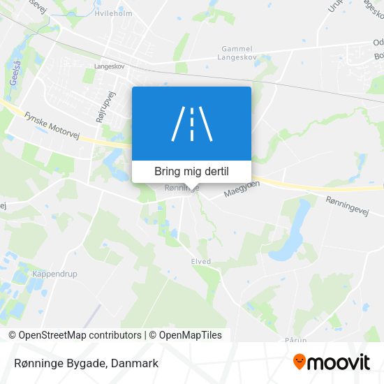 Rønninge Bygade kort