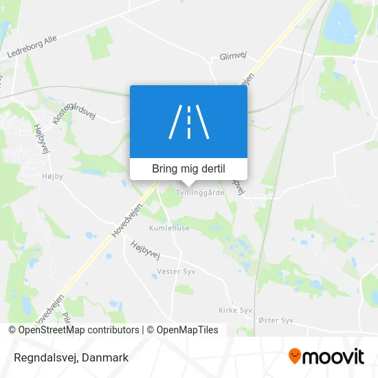 Regndalsvej kort