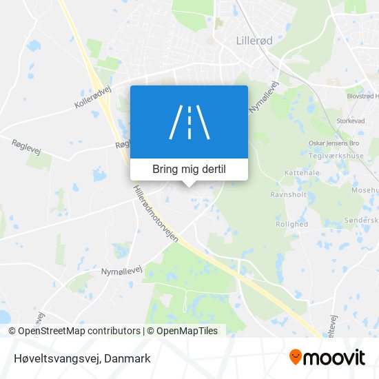 Høveltsvangsvej kort