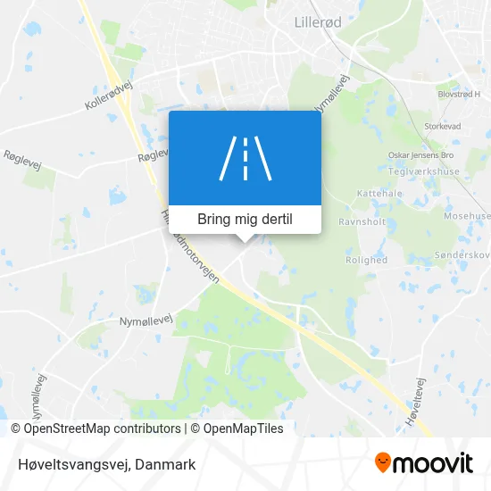 Høveltsvangsvej kort