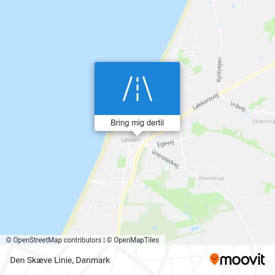 Den Skæve Linie kort