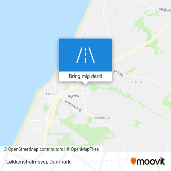 Løkkensholmsvej kort