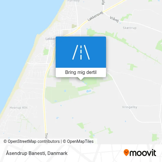 Åsendrup Banesti kort