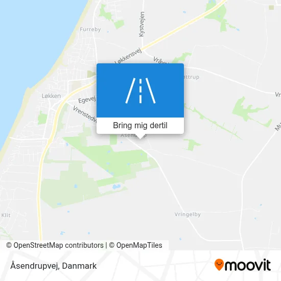 Åsendrupvej kort