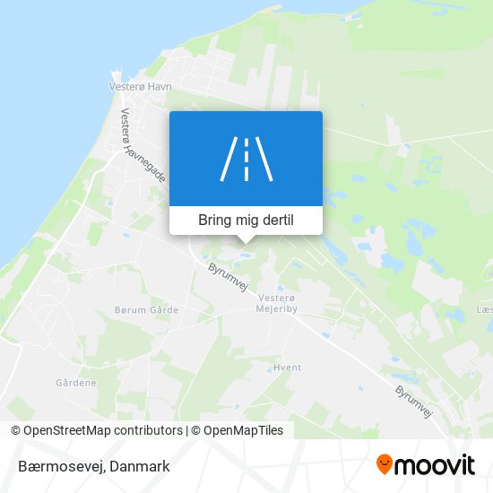 Bærmosevej kort