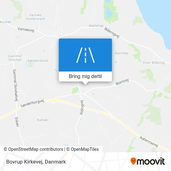 Bovrup Kirkevej kort