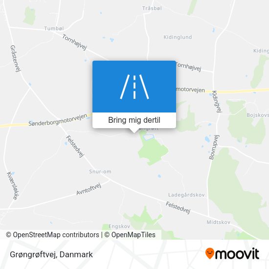 Grøngrøftvej kort
