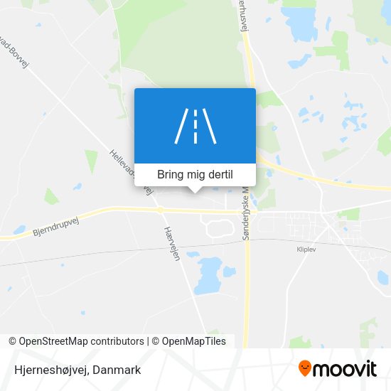 Hjerneshøjvej kort