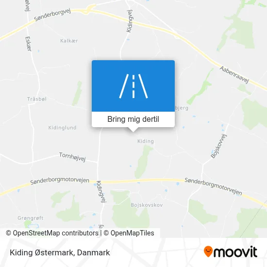 Kiding Østermark kort