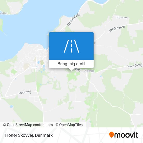 Hohøj Skovvej kort