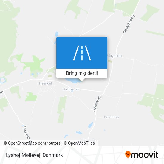 Lyshøj Møllevej kort