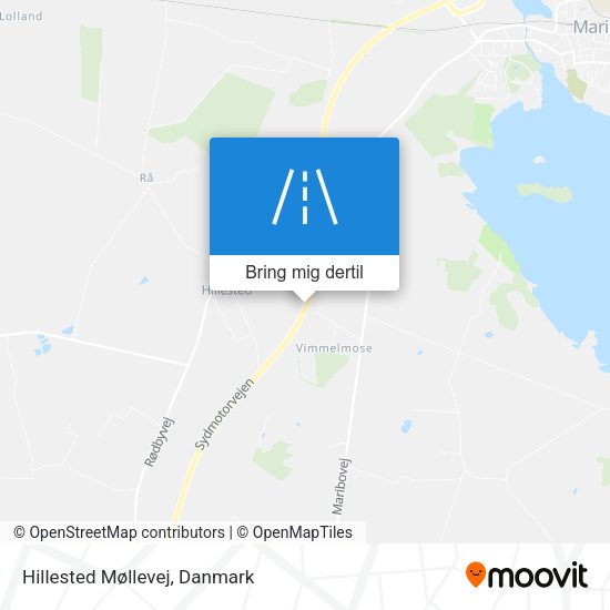 Hillested Møllevej kort