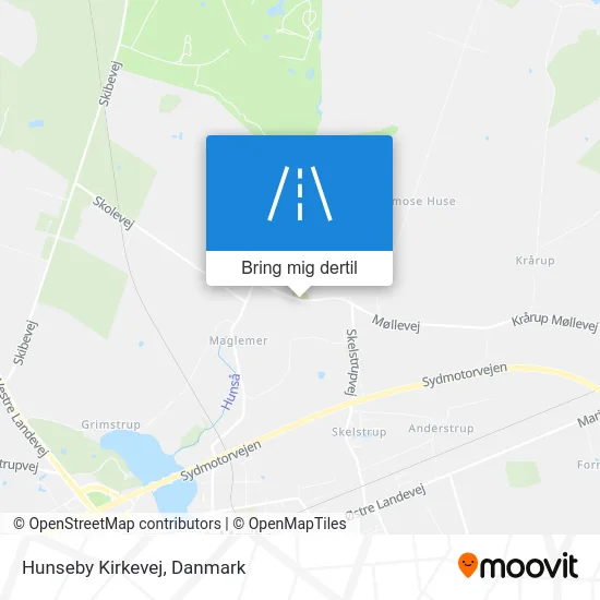 Hunseby Kirkevej kort