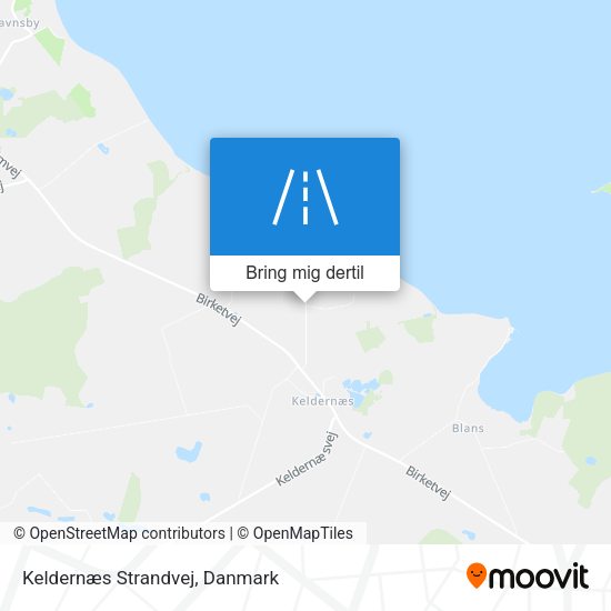 Keldernæs Strandvej kort