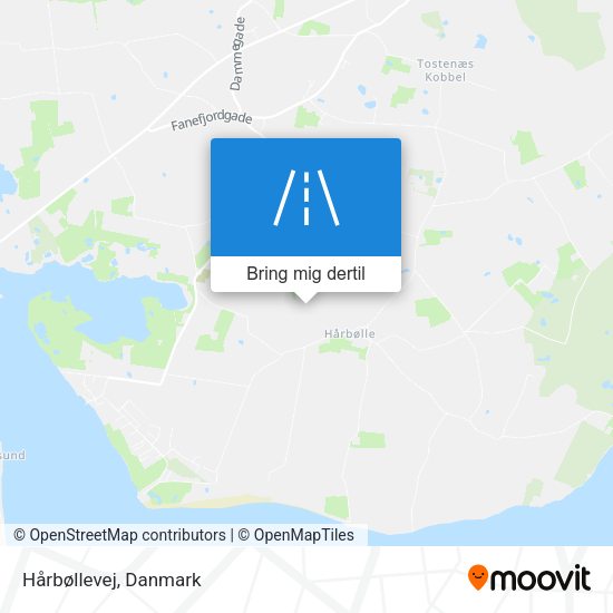 Hårbøllevej kort