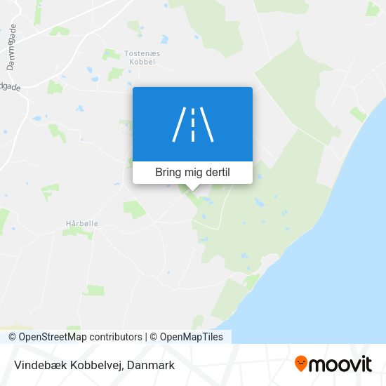 Vindebæk Kobbelvej kort