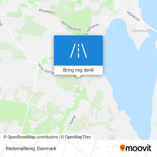 Rødemøllevej kort
