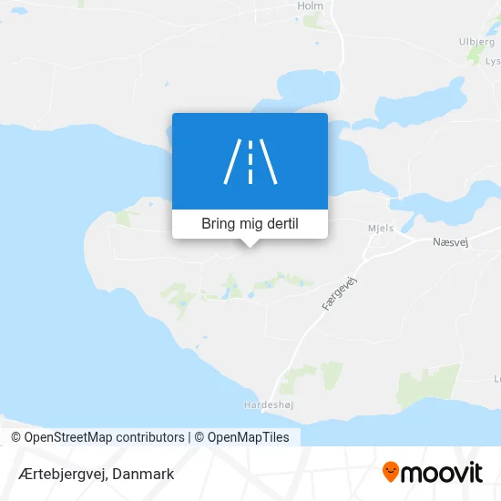 Ærtebjergvej kort