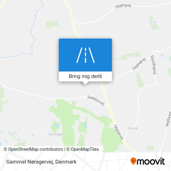 Gammel Nøragervej kort