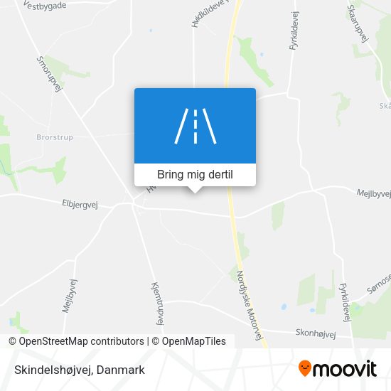 Skindelshøjvej kort