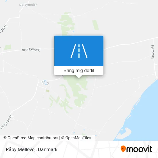 Råby Møllevej kort