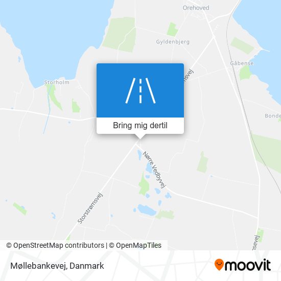 Møllebankevej kort