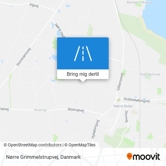 Nørre Grimmelstrupvej kort