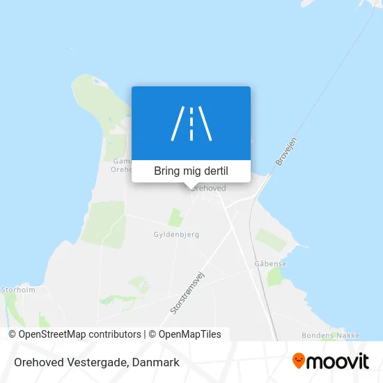 Orehoved Vestergade kort