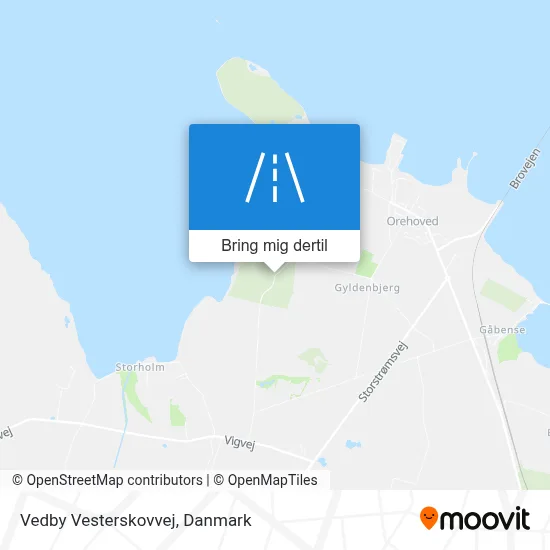 Vedby Vesterskovvej kort