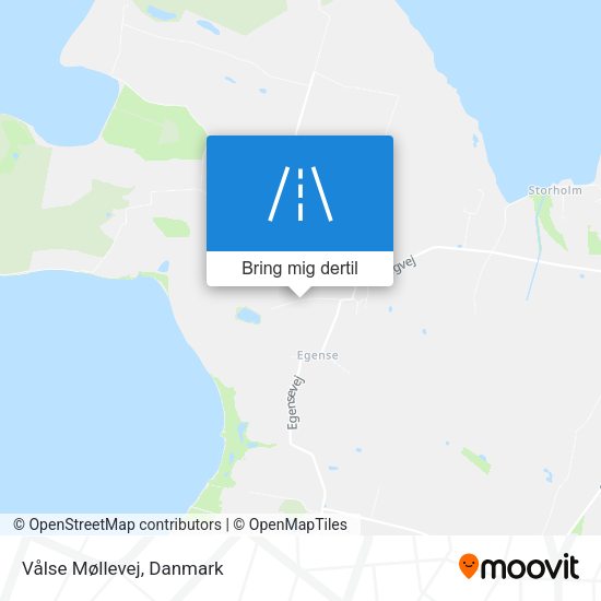 Vålse Møllevej kort