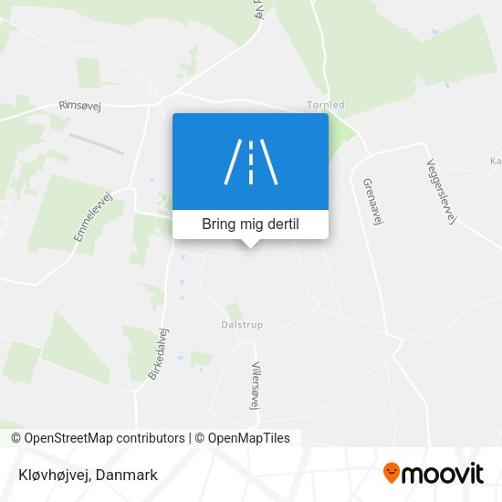 Kløvhøjvej kort