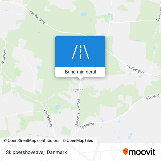 Skippershovedvej kort