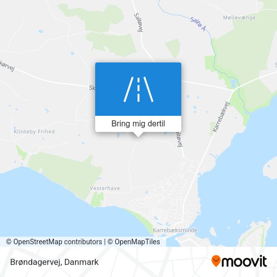 Brøndagervej kort