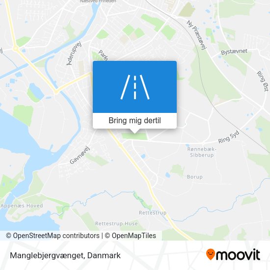 Manglebjergvænget kort