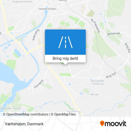 Vættehøjen kort