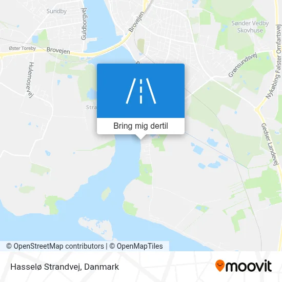 Hasselø Strandvej kort