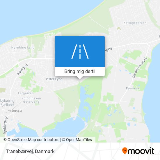 Tranebærvej kort