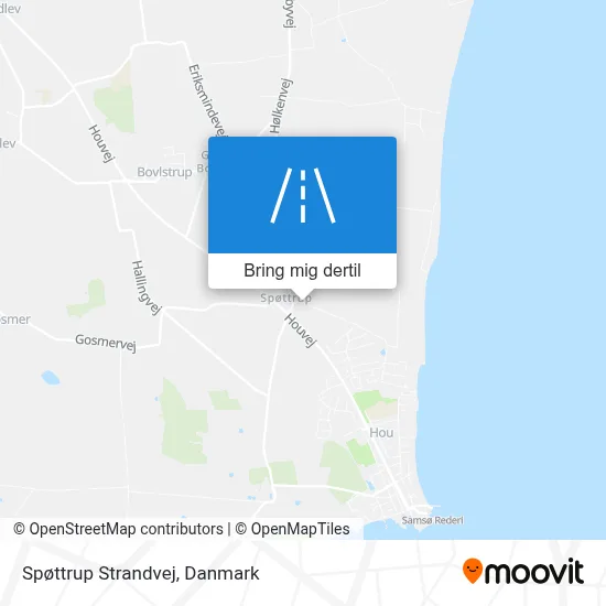 Spøttrup Strandvej kort