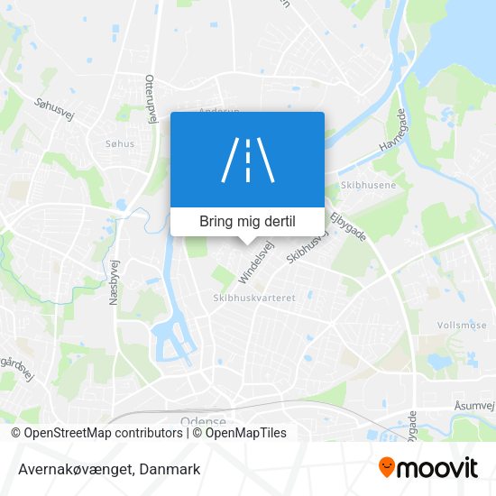 Avernakøvænget kort