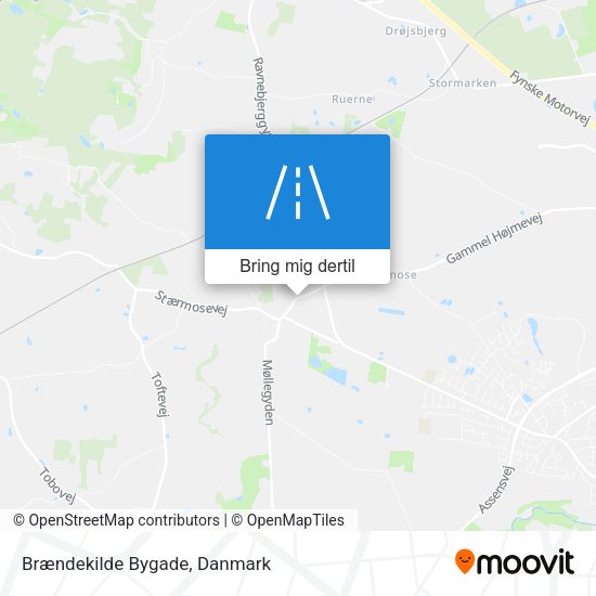 Brændekilde Bygade kort