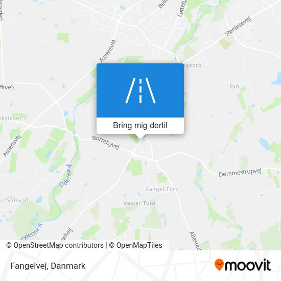 Fangelvej kort