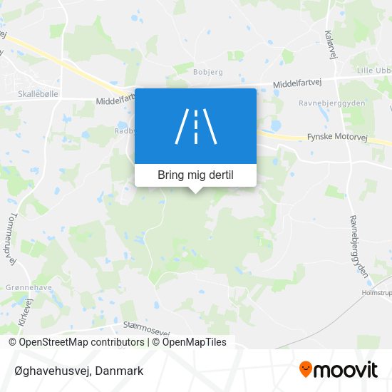 Øghavehusvej kort