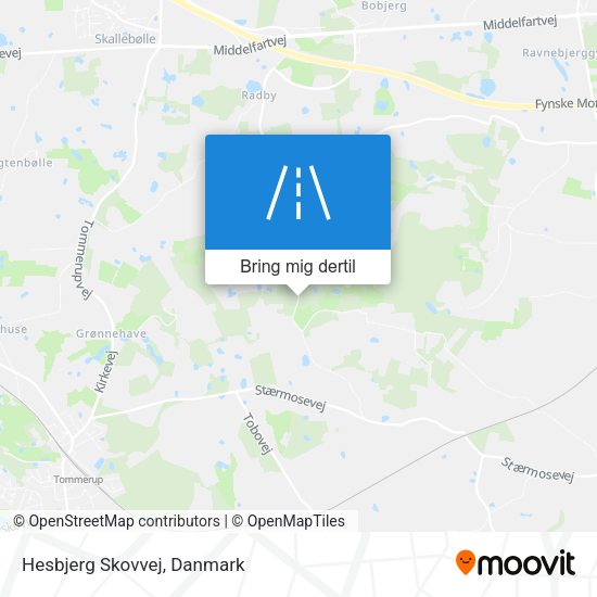Hesbjerg Skovvej kort