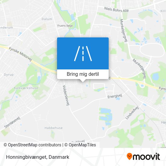 Honningbivænget kort