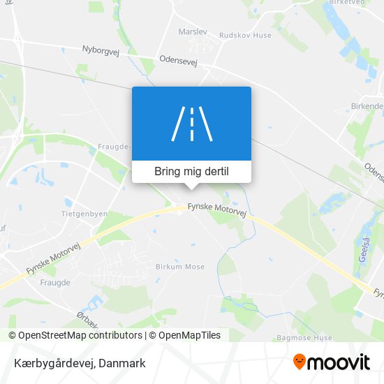 Kærbygårdevej kort