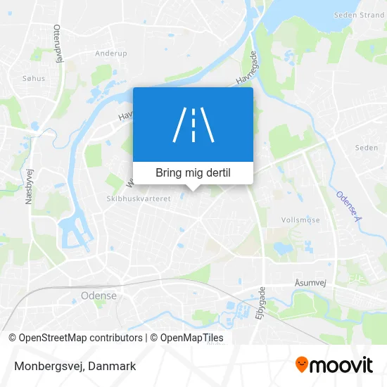 Monbergsvej kort