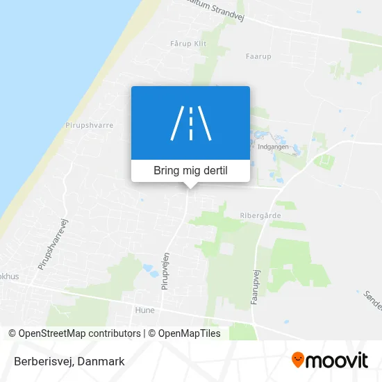 Berberisvej kort