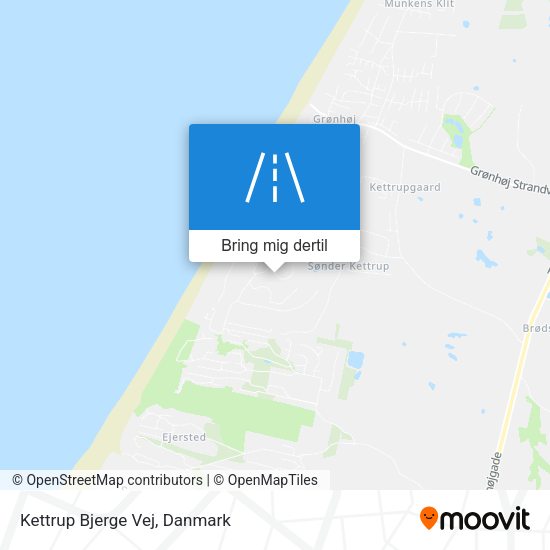 Kettrup Bjerge Vej kort