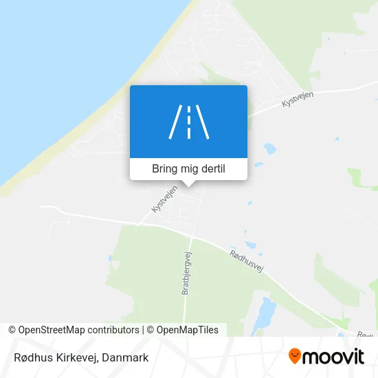 Rødhus Kirkevej kort