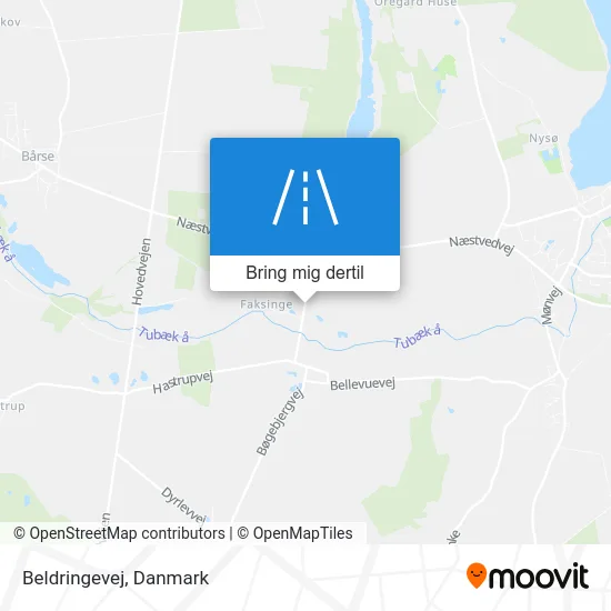 Beldringevej kort